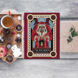 Retro Vintage Krampus & the Old, Dark Christmas Holiday Card
