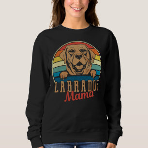Retro Vintage Labrador Mama Labrador Retriever Mum Sweatshirt