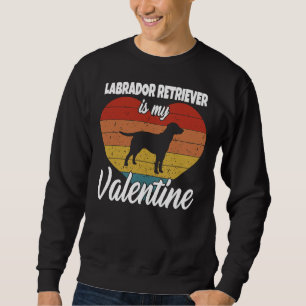 Retro Vintage Labrador Retriever Dog Heart Valenti Sweatshirt