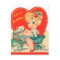 Retro Vintage Lady Valentine Holiday postcard