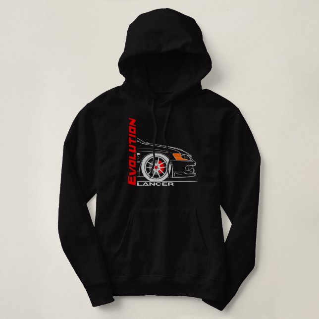 Retro Vintage Lancer Evolution Hoodie (Design Front)