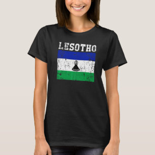 Retro Vintage Lesotho Flag Basotho Roots T-Shirt