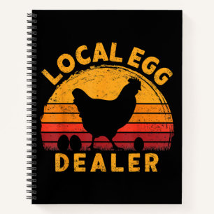 Retro Vintage Local Egg Dealer Farmer Chicken Egg Notebook