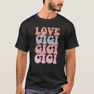 Retro Vintage Love Gigi Stacked Sweetheart Gigi Va T-Shirt