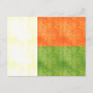 Retro Vintage Madagascar Flag Postcard