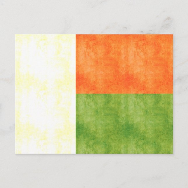 Retro Vintage Madagascar Flag Postcard (Front)