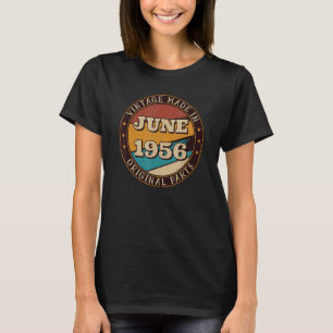 Retro Vintage Made In June 1956 Birthday White 1 T-Shirt