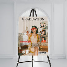 Retro vintage magazine 4 photo graduation 