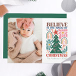 Retro Vintage Magic of Christmas Holiday Card<br><div class="desc">This fun retro magic of Christmas design is sure to brighten your friends and families holiday!</div>