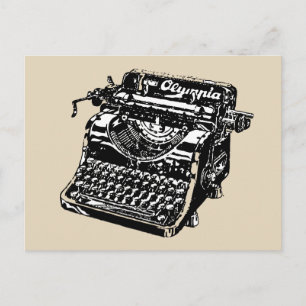RETRO VINTAGE MANUAL TYPEWRITER POSTCARDS
