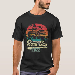 Retro Vintage Matching Family 2022 Road Trip T-Shirt