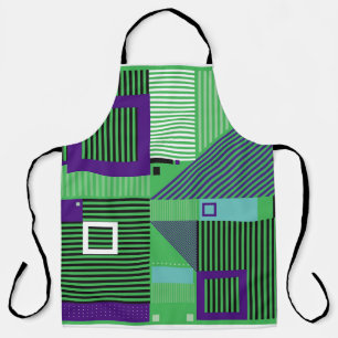 Retro vintage memphis fashion style pattern. Illus Apron