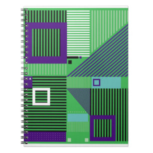 Retro vintage memphis fashion style pattern. Illus Notebook