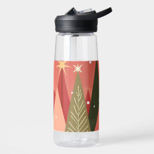Retro/Vintage Merry Christmas tree Water Bottle