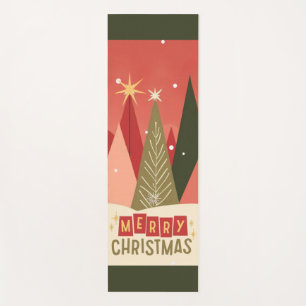 Retro/Vintage Merry Christmas tree Yoga Mat