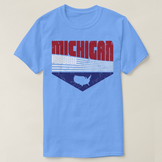 Retro Vintage Michigan USA2  T-Shirt (Design Front)