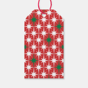 Retro Vintage Mid-Century 50s Christmas Stars Gift Tags