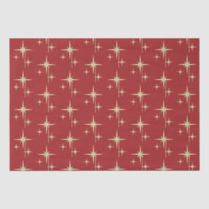 Retro Vintage Mid-century Twinkling Atomic Stars Tissue Paper
