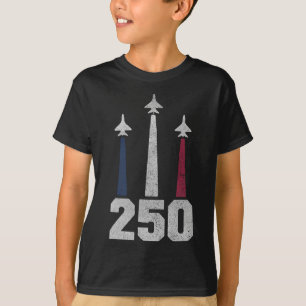 Retro Vintage Military Aeroplane Show 250th 4th Of T-Shirt