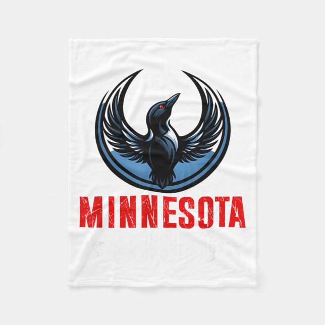 Retro Vintage Minnesota Strong Fleece Blanket (Front)
