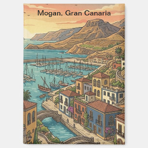 Retro Vintage Mogan Gran Canaria Canary Islands Magnet