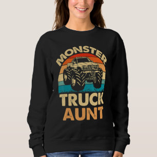 Retro Vintage Monster Truck Aun  Monster Truck Wom Sweatshirt