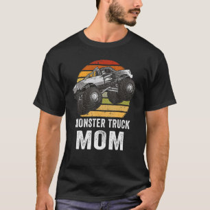 Retro Vintage Monster Truck Mom Big Size Crushing  T-Shirt