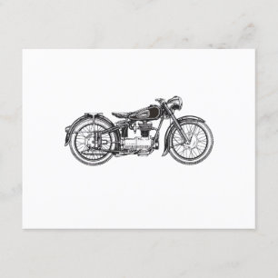 Retro Vintage Motorcycle _ I Love My Motorcycle Enclosure Card
