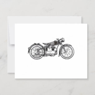 Retro Vintage Motorcycle _ I Love My Motorcycle Magnetic Invitation
