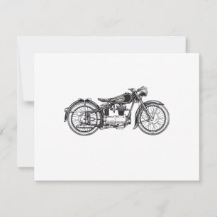 Retro Vintage Motorcycle _ I Love My Motorcycle Thank You Card