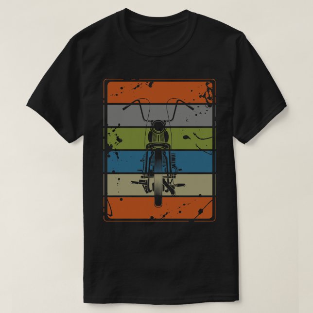 Retro Vintage Motorcycle T-Shirt (Design Front)