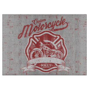Retro Vintage Motorcyle Design Cutting Board