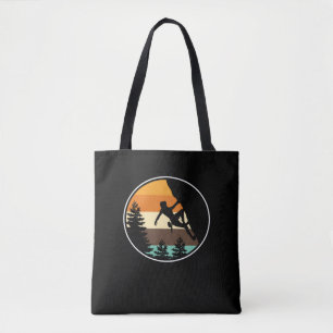 Retro Vintage Mountain Climber Rock Climbing Lover Tote Bag