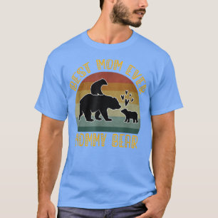 Retro Vintage Mummy Bear Mother Mum Best Mum Ever T-Shirt