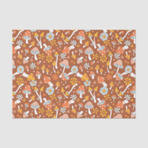 Retro Vintage Mushroom Flower Pattern Tissue Paper