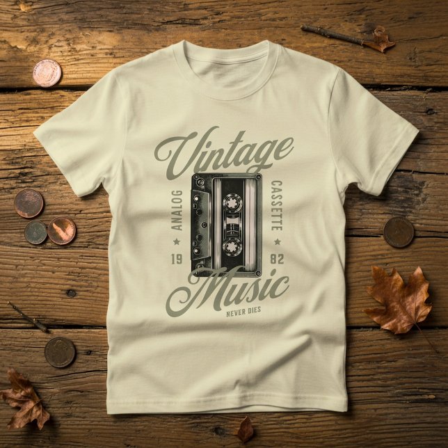 Retro Vintage Music Cassette Tape T-Shirt (Creator Uploaded)