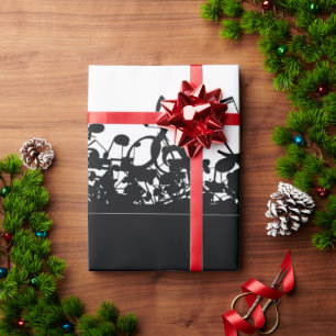 Retro Vintage Music Note Wrapping Paper
