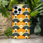 Retro Vintage Mustard Black Pattern Personalised iPhone 15 Pro Max Case<br><div class="desc">Retro Vintage Mustard Black Pattern Personalised iPhone Case features a vintage mustard and black abstract pattern with with your name below in modern script typography. Personalise by editing the text in the text box provided and adding your own picture. Designed by ©2024 Evco Studio www.zazzle.com/store/evcostudio</div>
