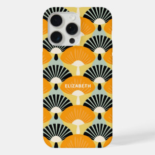 Retro Vintage Mustard Black Pattern Personalised iPhone 15 Pro Max Case