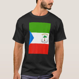 Retro Vintage National Flag Equatorial Guinea T-Shirt