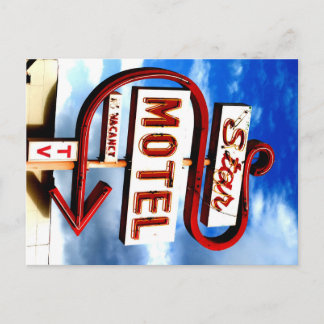 Retro Vintage Neon Sign Postcard
