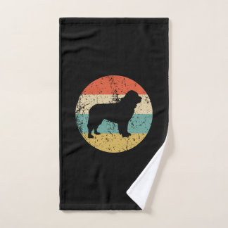 Retro Vintage Newfoundland | Funny Newfie Dog Hand Towel