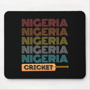 Retro Vintage Nigeria Cricket Mouse Pad