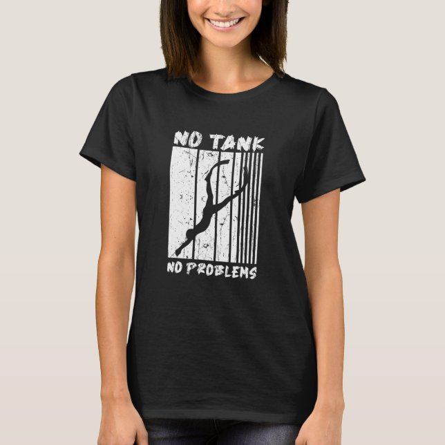 Retro Vintage No Tank No Problems Freediving (Front)