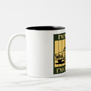 retro vintage not old am classic dad Two-Tone coffee mug