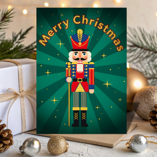 Retro Vintage Nutcracker Magic Christmas Holiday Card