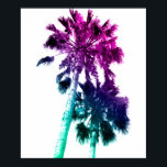 Retro Vintage Ombre Pop Art Palm Tree Print<br><div class="desc">Digital Capture Coloured Pop Art Palm Tree in Los Angeles,  Southern California. Add this pop of chic colour to your home. Perfect for any room to brighten up and remind you of vacation.</div>