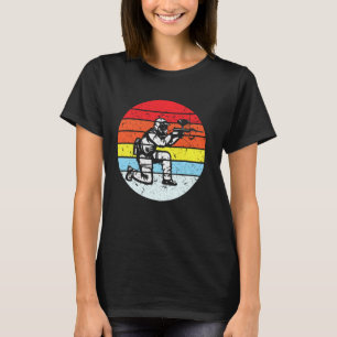 Retro Vintage Paintball Player Silhouette Sports J T-Shirt