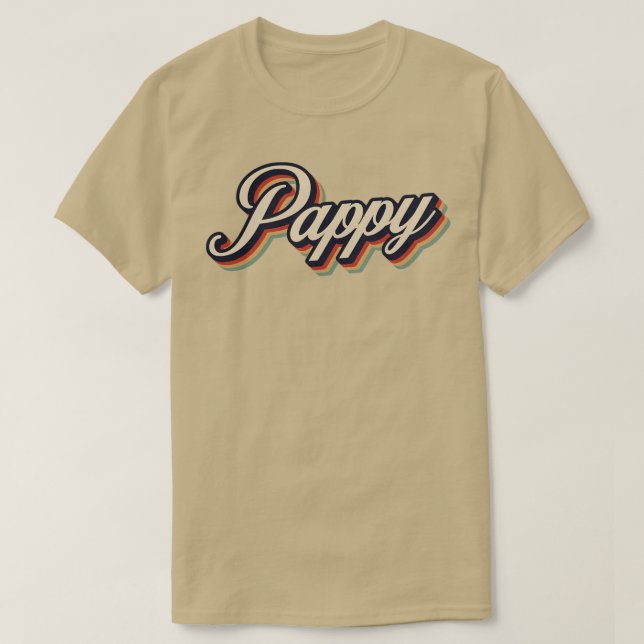 Retro Vintage Pappy T-Shirt (Design Front)