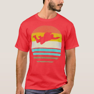 Retro Vintage Parachuting Skydiving Wingsurfing Fu T-Shirt